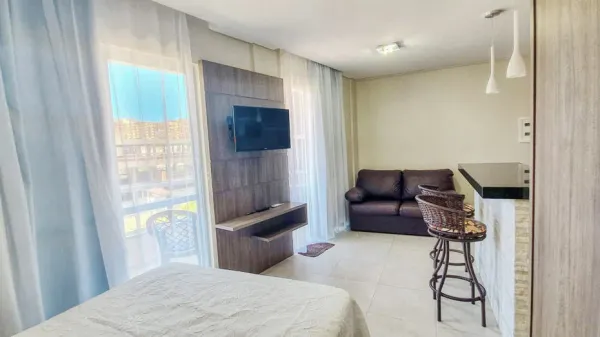 Sacada do Loft 202 com churrasqueira